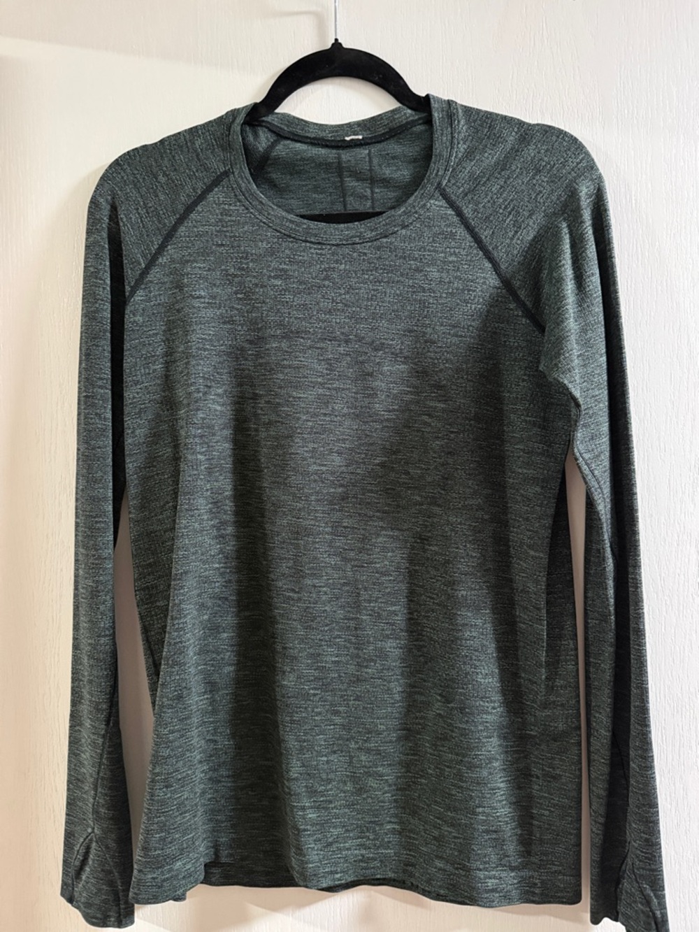 lululemon athletica long sleeve swiftly in heathered dark green